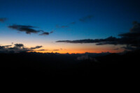 Inca trail hike to Machu Picchu sunseting view